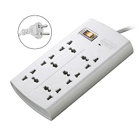 Deli ET410 2 Pin 3 Port White 2Meter With 3 USB Port Power Strip Price in Bangladesh